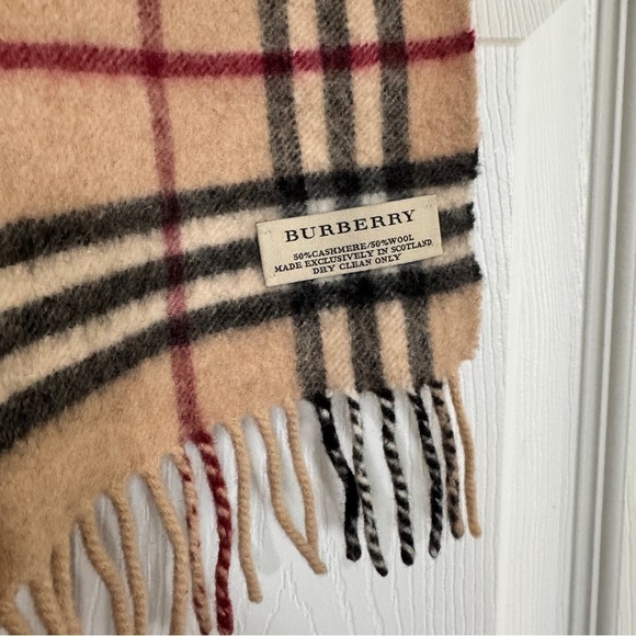Burberry Wool Cashmere Checked Striped Scarf
Classic - Picture 3 of 4
